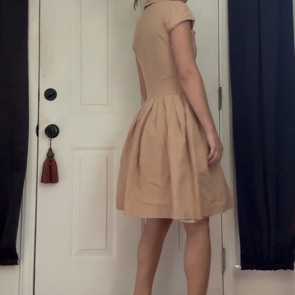 Tan Linen Dress - Picture 6 of 16